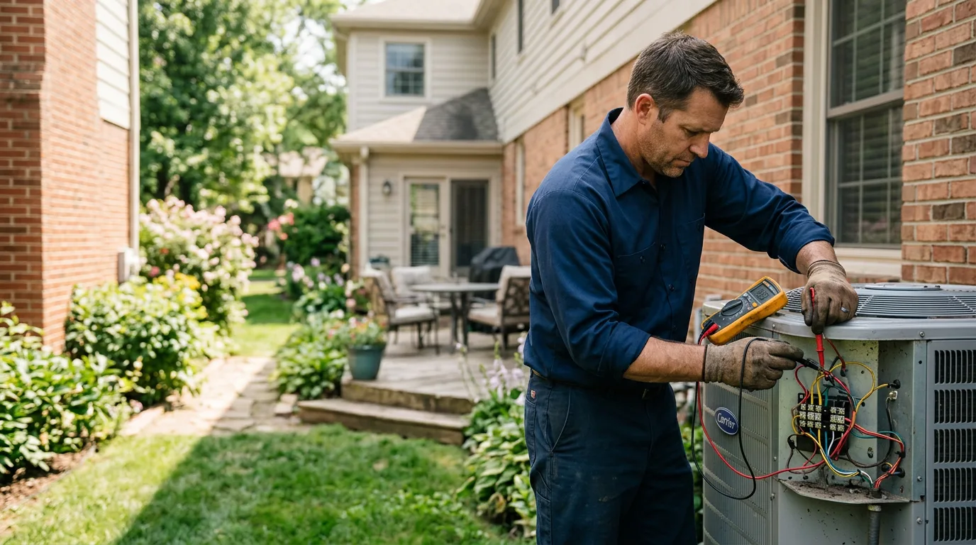 HVAC technician working near Green Lane, PA